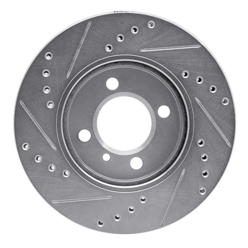 Picture of R1 84-91 BMW 325 Front Right Drilled & Slotted Silver Brake Rotor
