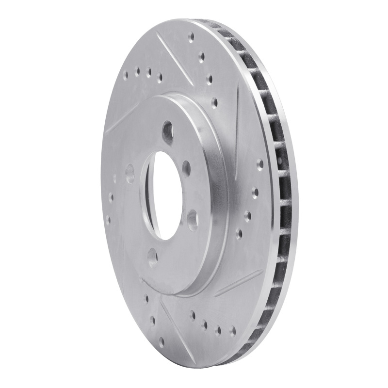 Picture of R1 84-91 BMW 325 Front Right Drilled & Slotted Silver Brake Rotor