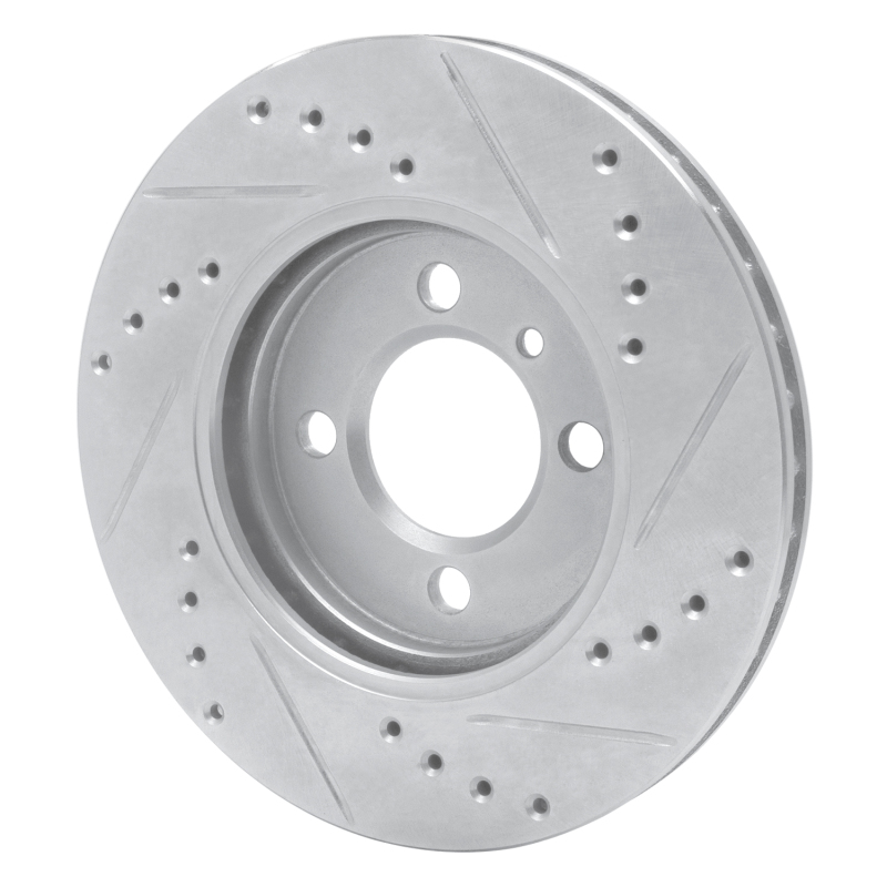 Picture of R1 84-91 BMW 325IX Front Left Drilled & Slotted Silver Brake Rotor