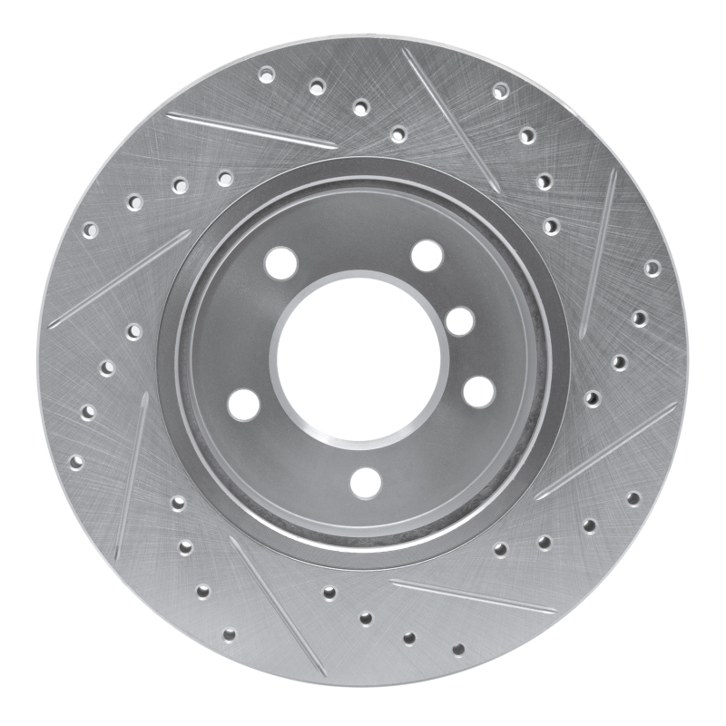Picture of R1 99-08 BMW 325CI (USA/Canada) Front Left Drilled & Slotted Silver Brake Rotor