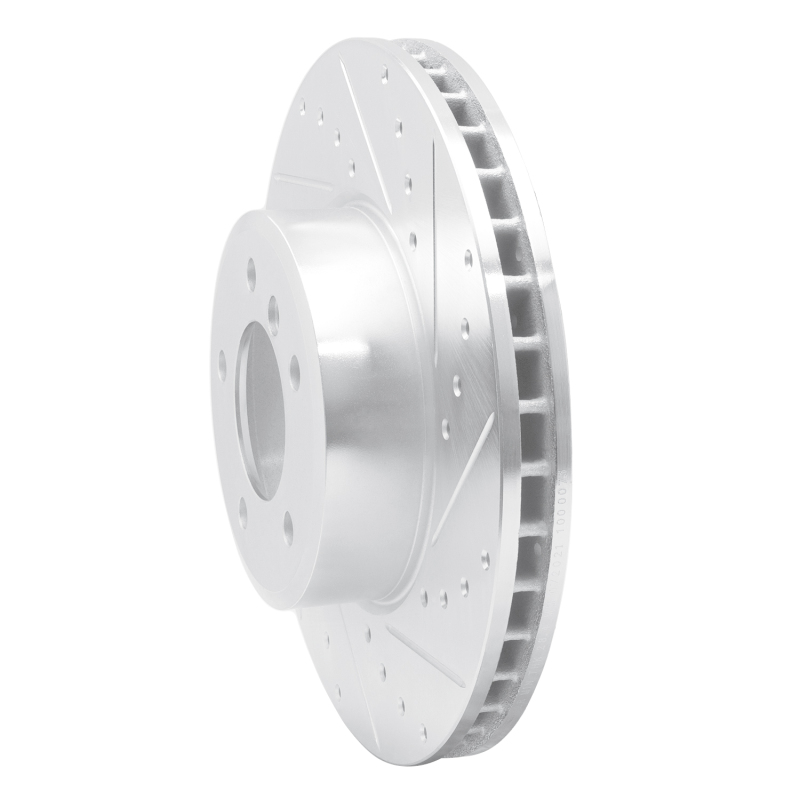 Picture of R1 04-10 BMW 530I Front Right Drilled & Slotted Silver Brake Rotor