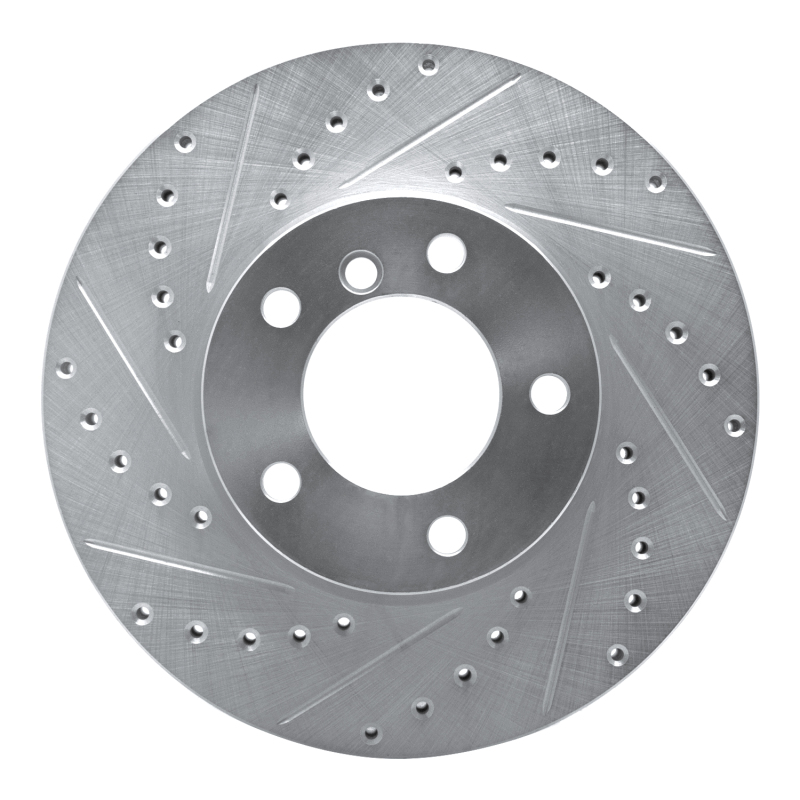 Picture of R1 07-21 BMW 228I xDrive Front Left Drilled & Slotted Silver Brake Rotor