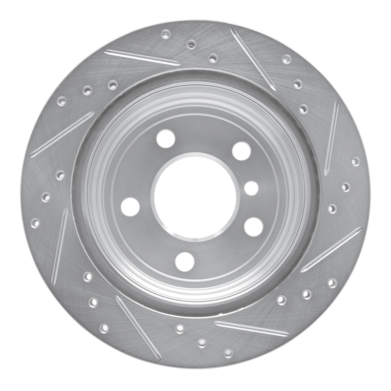 Picture of R1 06-20 BMW 430I Gran Coupe Rear Left Drilled & Slotted Silver Brake Rotor