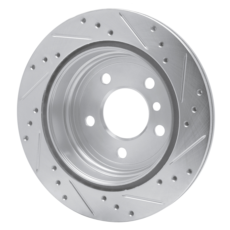 Picture of R1 06-20 BMW 430I Gran Coupe Rear Left Drilled & Slotted Silver Brake Rotor