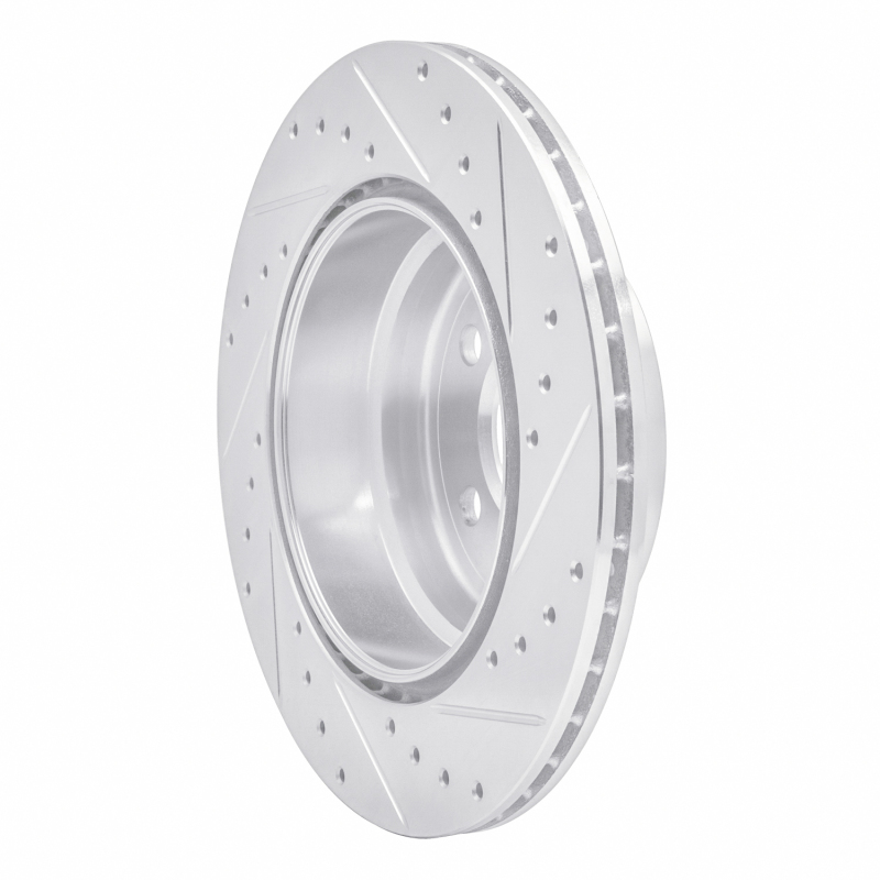 Picture of R1 07-19 BMW X6 Rear Left Drilled & Slotted Silver Brake Rotor