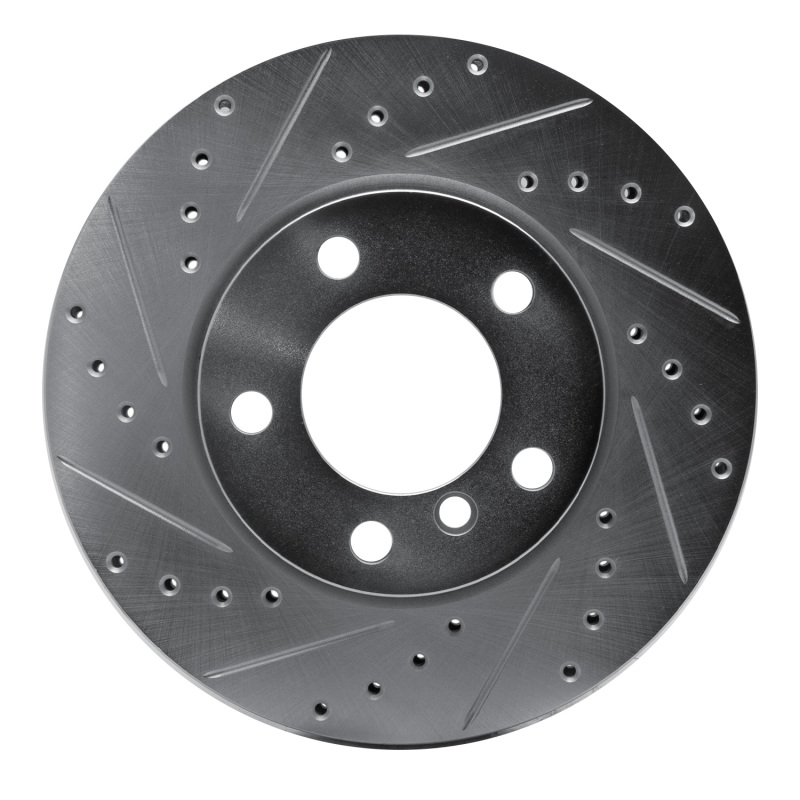 Picture of R1 11-16 Mini Cooper Paceman Front Left Drilled & Slotted Silver Brake Rotor