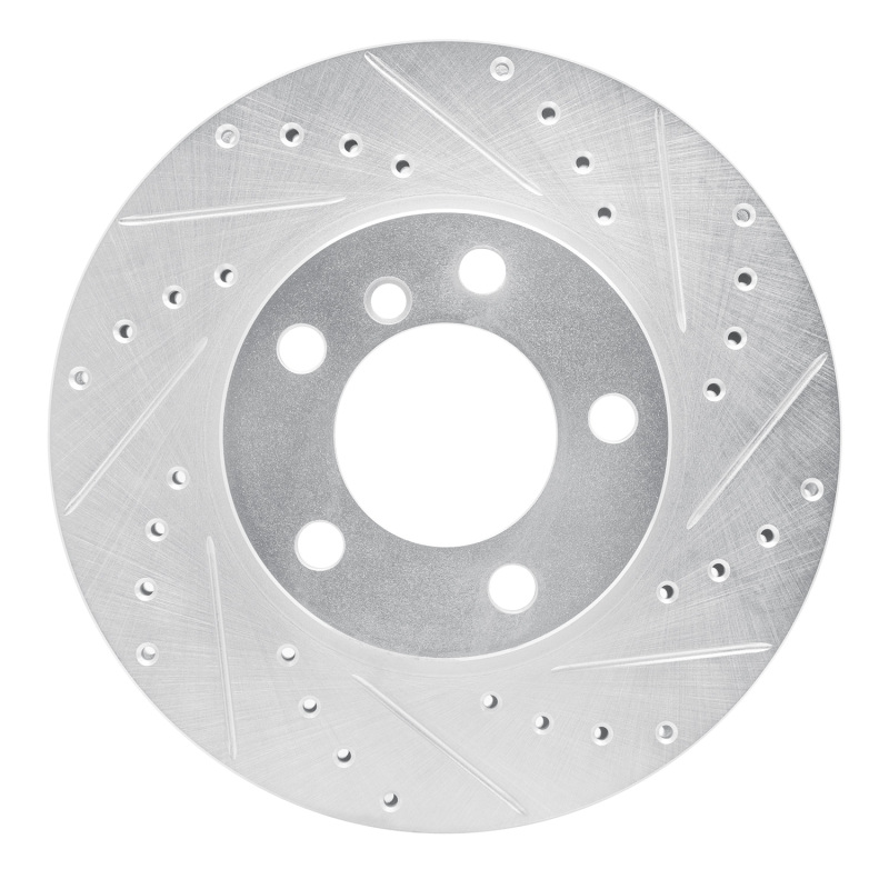 Picture of R1 11-16 Mini Cooper Paceman Front Right Drilled & Slotted Silver Brake Rotor
