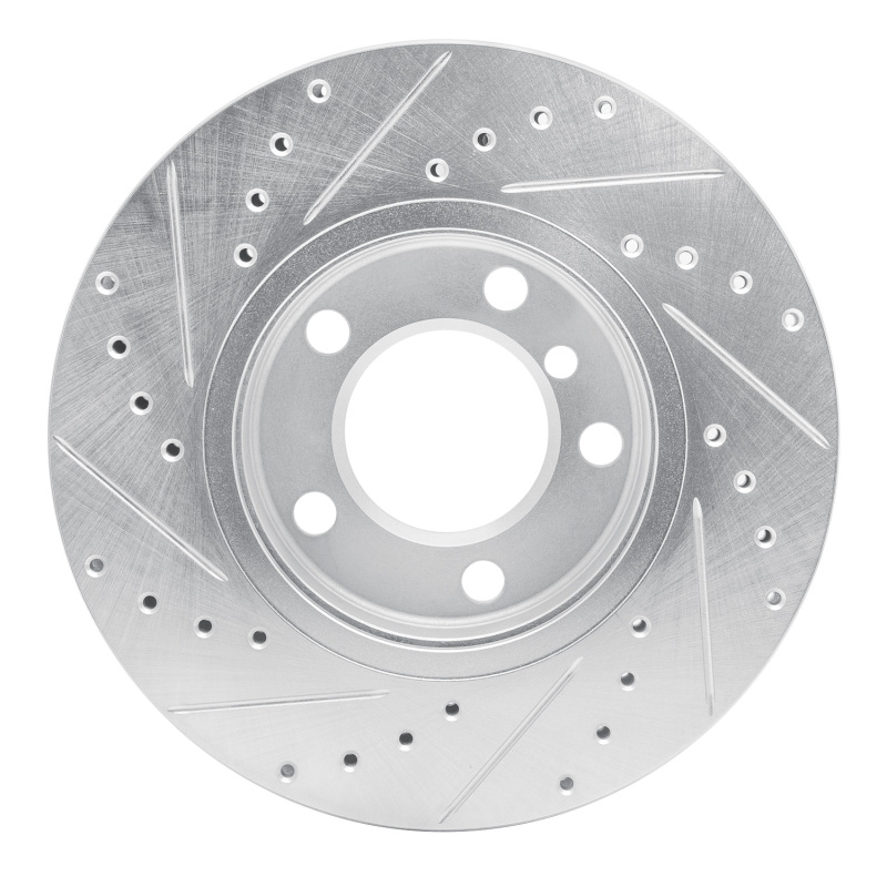 Picture of R1 11-16 Mini Cooper Paceman Front Right Drilled & Slotted Silver Brake Rotor