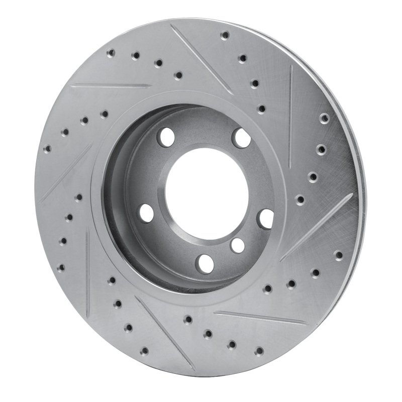 Picture of R1 11-16 Mini Cooper Paceman Front Left Drilled & Slotted Silver Brake Rotor