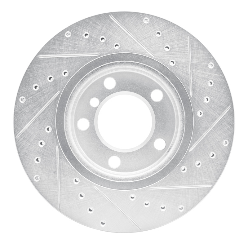 Picture of R1 11-16 Mini Cooper Countryman Front Left Drilled & Slotted Silver Brake Rotor
