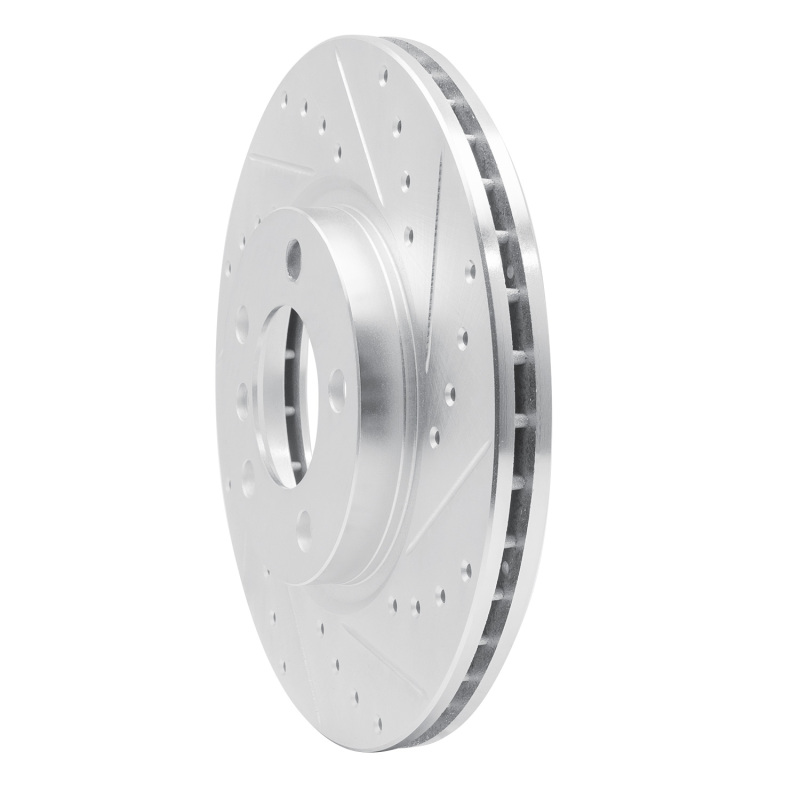 Picture of R1 11-16 Mini Cooper Countryman Front Right Drilled & Slotted Silver Brake Rotor