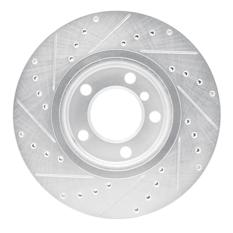 Picture of R1 11-16 Mini Cooper Countryman Front Right Drilled & Slotted Silver Brake Rotor