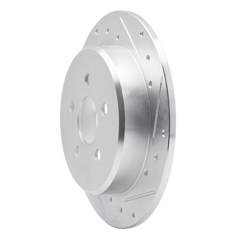 Picture of R1 95-03 Chrysler PT Cruiser Rear Right Drilled & Slotted Silver Brake Rotor