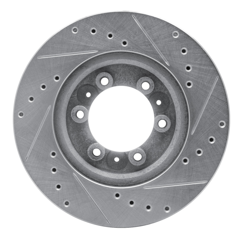 Picture of R1 92-02 Acura SLX Front Left Drilled & Slotted Silver Brake Rotor