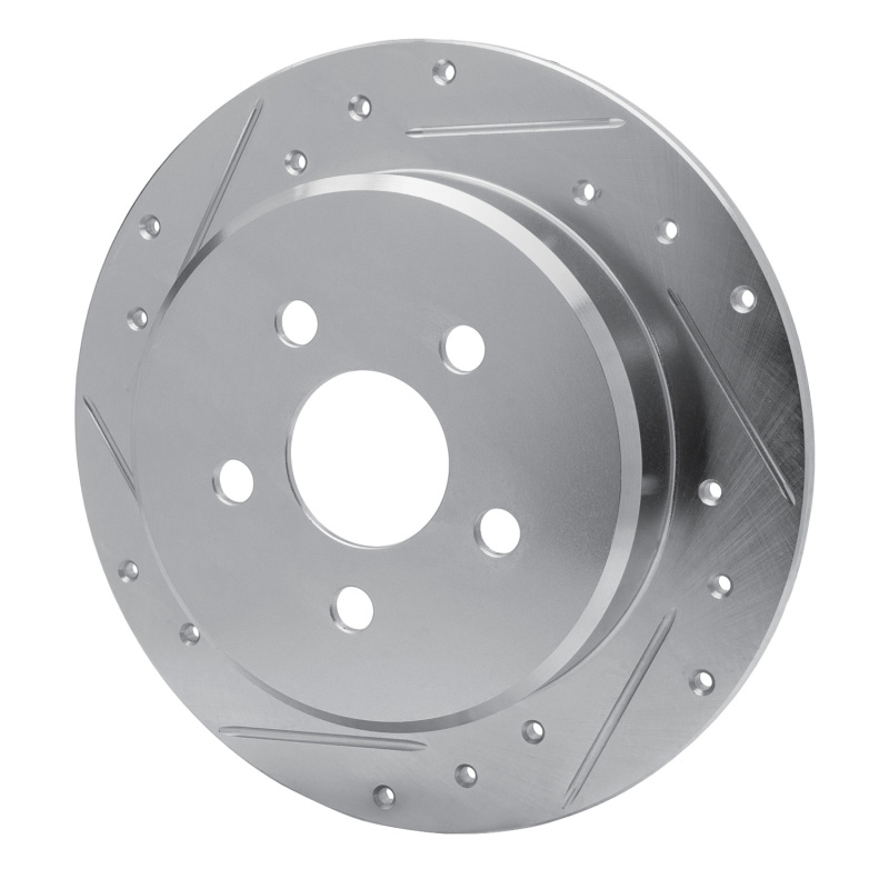 Picture of R1 95-03 Chrysler PT Cruiser Rear Left Drilled & Slotted Silver Brake Rotor