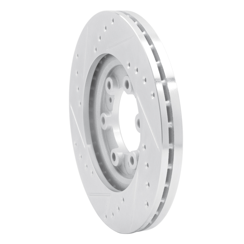Picture of R1 92-02 Acura SLX Front Right Drilled & Slotted Silver Brake Rotor