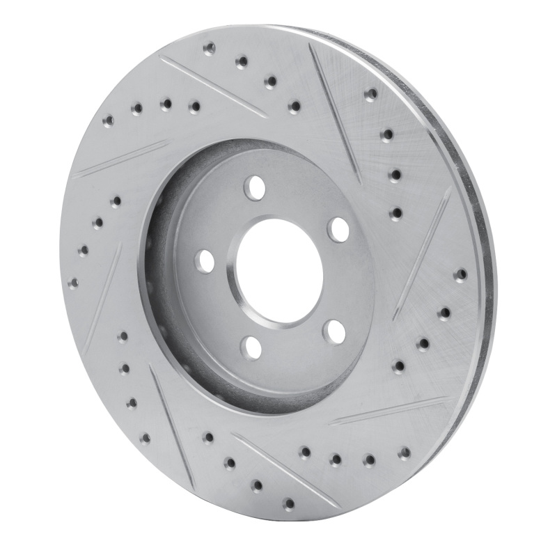 Picture of R1 95-06 Chrysler Cirrus Front Left Drilled & Slotted Silver Brake Rotor