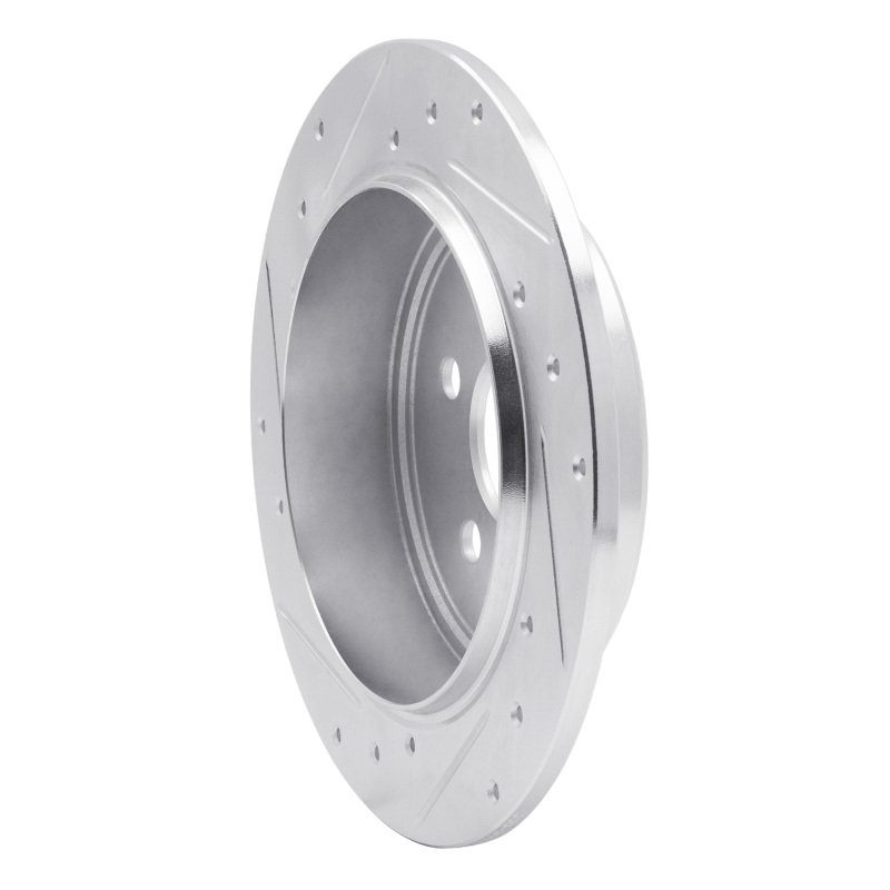 Picture of R1 95-03 Chrysler PT Cruiser Rear Right Drilled & Slotted Silver Brake Rotor
