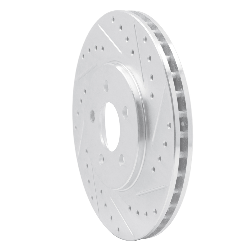 Picture of R1 95-06 Chrysler Cirrus Front Right Drilled & Slotted Silver Brake Rotor