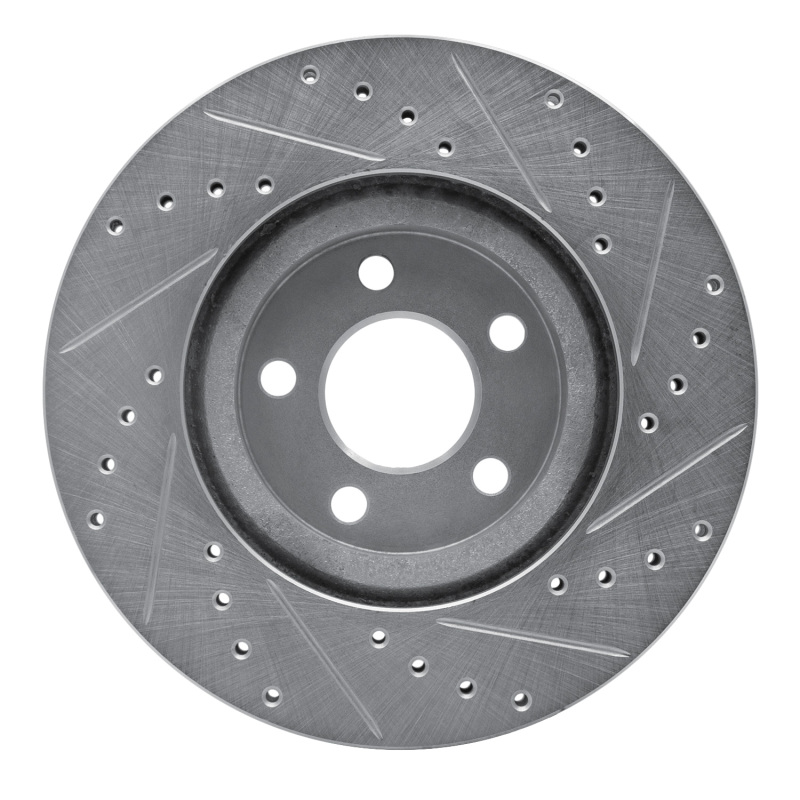 Picture of R1 01-10 Chrysler PT Cruiser Front Left Drilled & Slotted Silver Brake Rotor