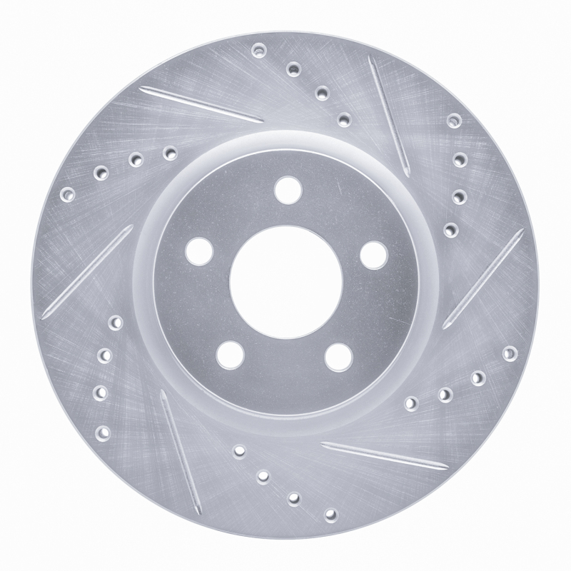 Picture of R1 03-09 Chrysler PT Cruiser Front Right Drilled & Slotted Silver Brake Rotor