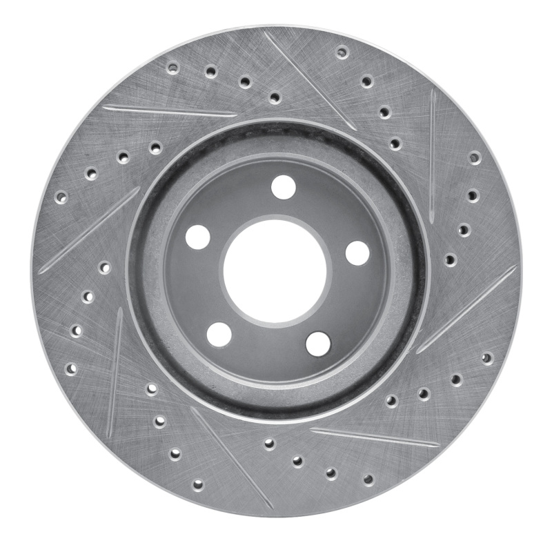 Picture of R1 03-09 Chrysler PT Cruiser Front Left Drilled & Slotted Silver Brake Rotor