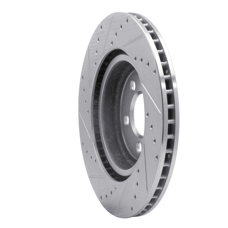 Picture of R1 05-23 Chrysler 300 Front Right Drilled & Slotted Silver Brake Rotor