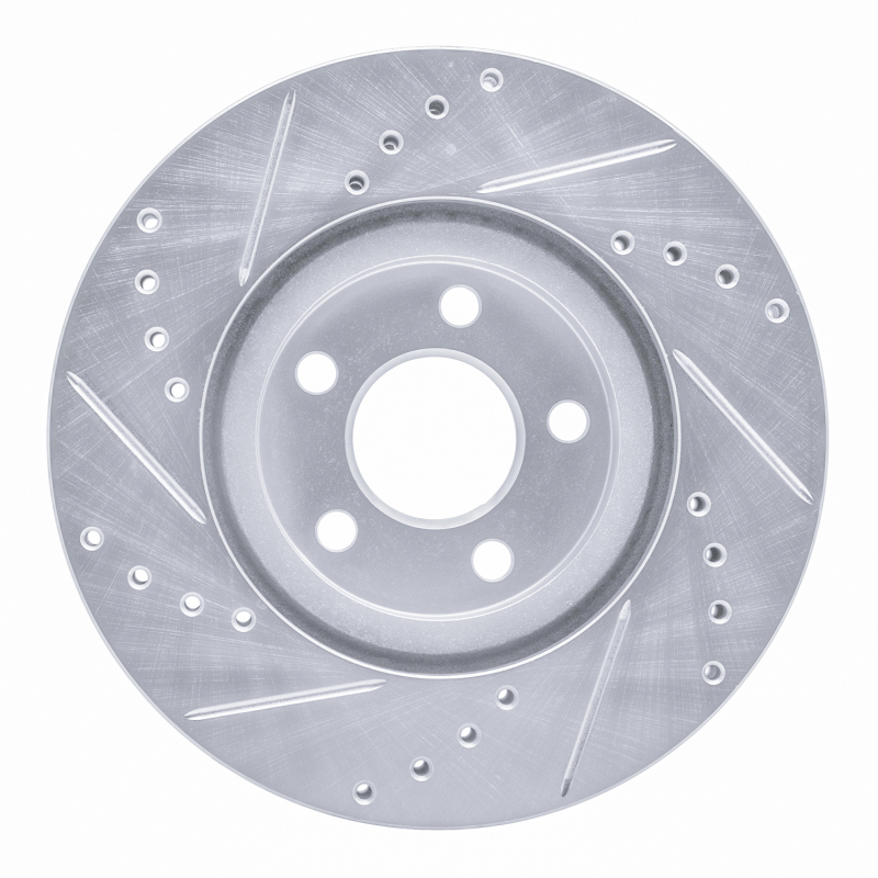 Picture of R1 03-09 Chrysler PT Cruiser Front Right Drilled & Slotted Silver Brake Rotor