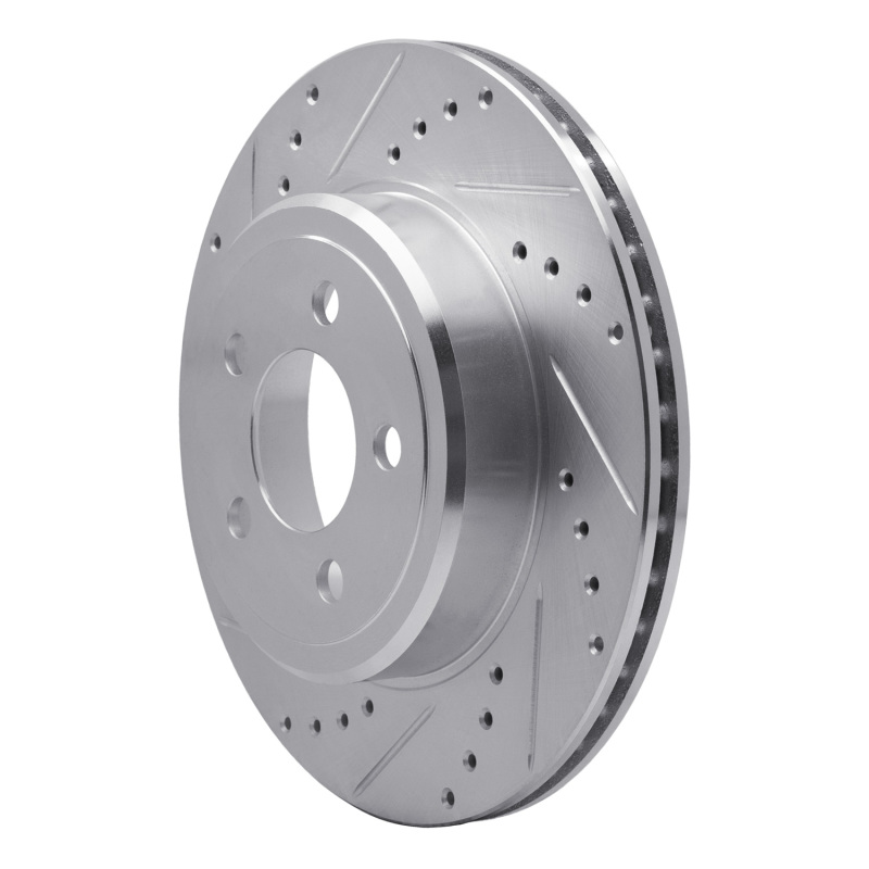 Picture of R1 05-23 Chrysler 300 Rear Left Drilled & Slotted Silver Brake Rotor