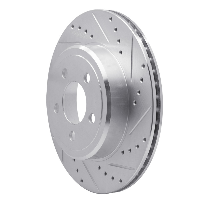 Picture of R1 05-23 Chrysler 300 Rear Right Drilled & Slotted Silver Brake Rotor