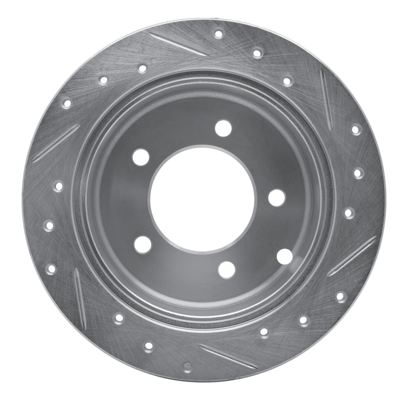 Picture of R1 07-17 Chrysler 200 Rear Left Drilled & Slotted Silver Brake Rotor