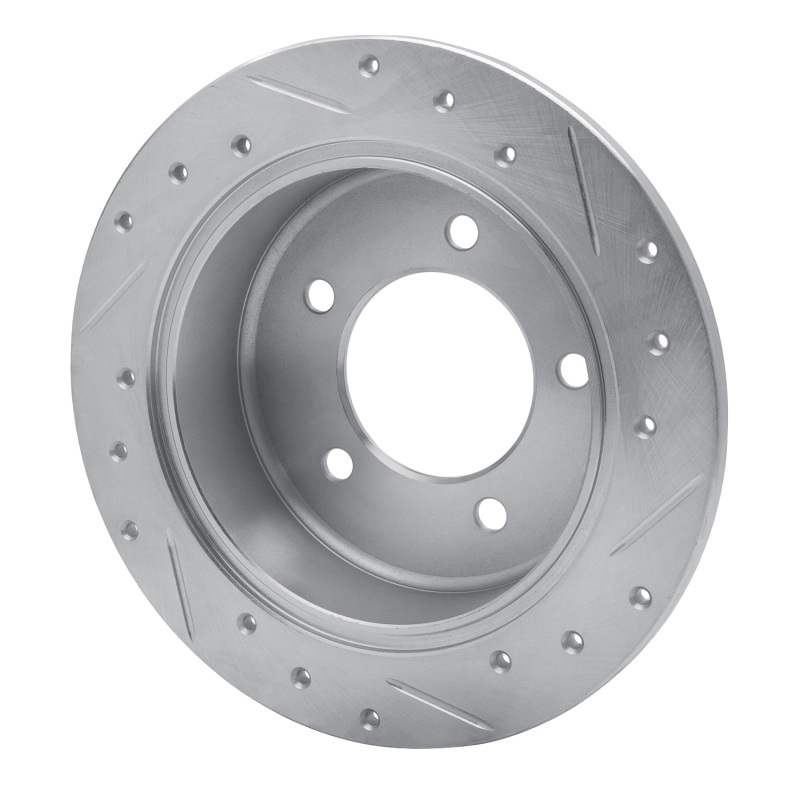 Picture of R1 07-17 Chrysler 200 Rear Left Drilled & Slotted Silver Brake Rotor