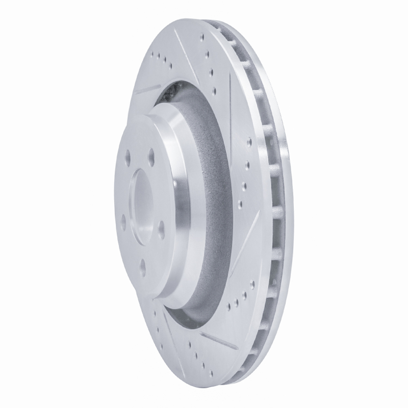 Picture of R1 05-23 Chrysler 300 Rear Right Drilled & Slotted Silver Brake Rotor