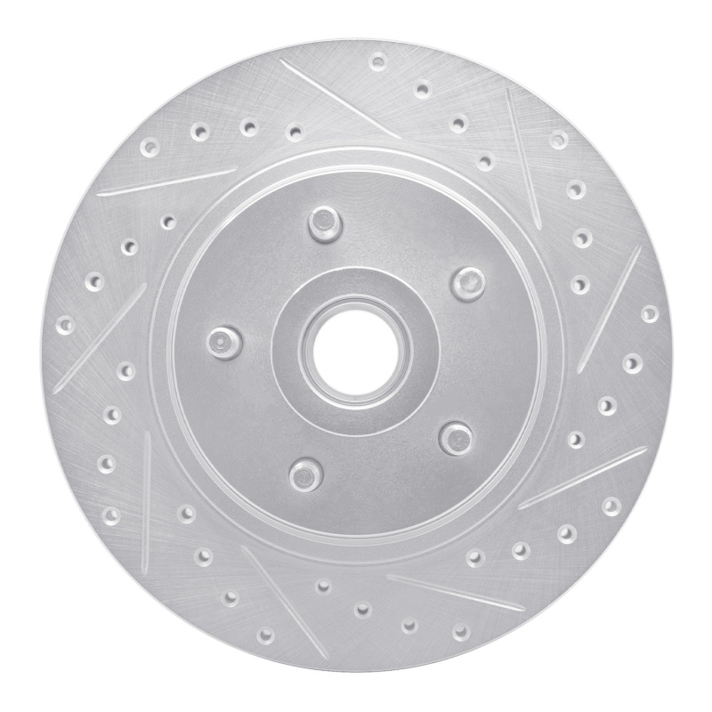 Picture of R1 76-81 Chrysler Newport Front Right Drilled & Slotted Silver Brake Rotor