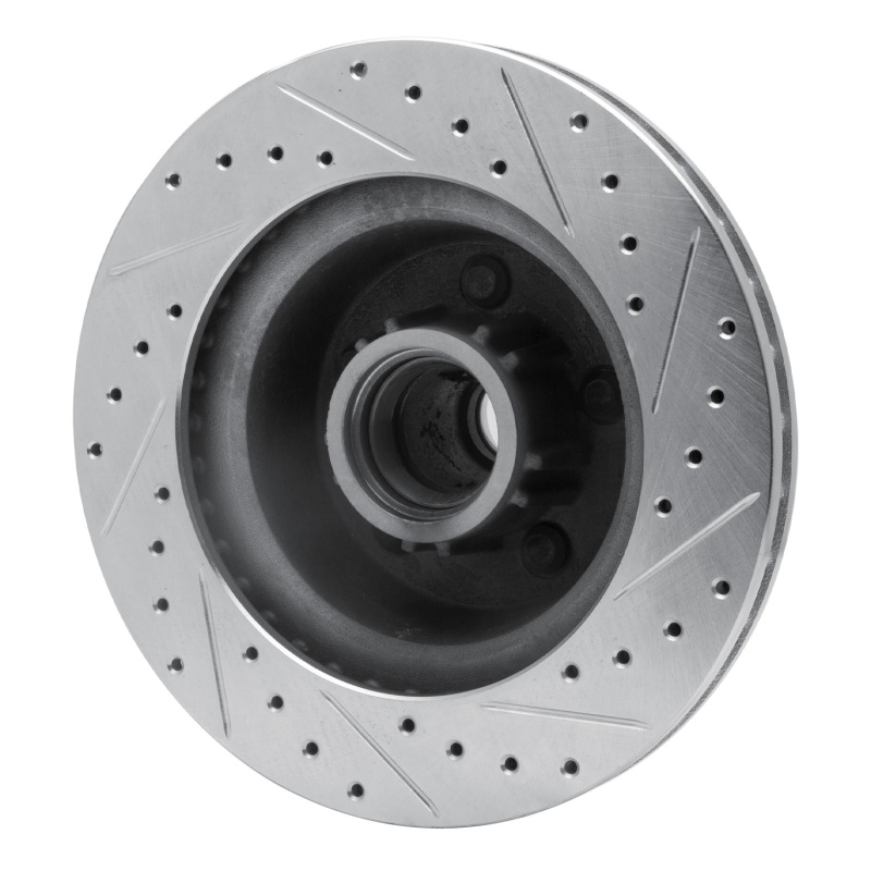 Picture of R1 76-81 Chrysler Newport Front Left Drilled & Slotted Silver Brake Rotor