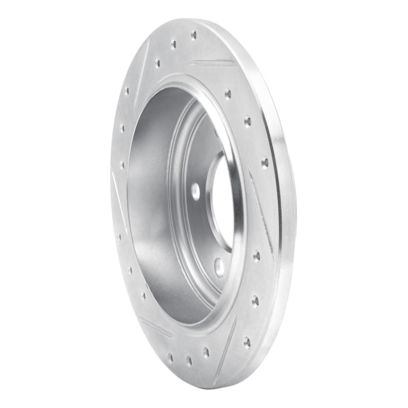 Picture of R1 93-04 Chrysler Concorde Rear Right Drilled & Slotted Silver Brake Rotor