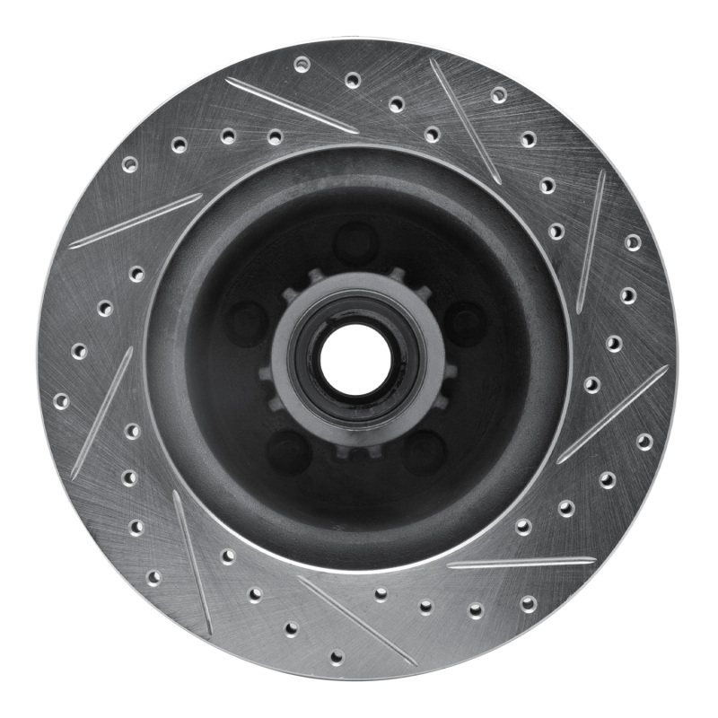 Picture of R1 76-81 Chrysler Newport Front Left Drilled & Slotted Silver Brake Rotor