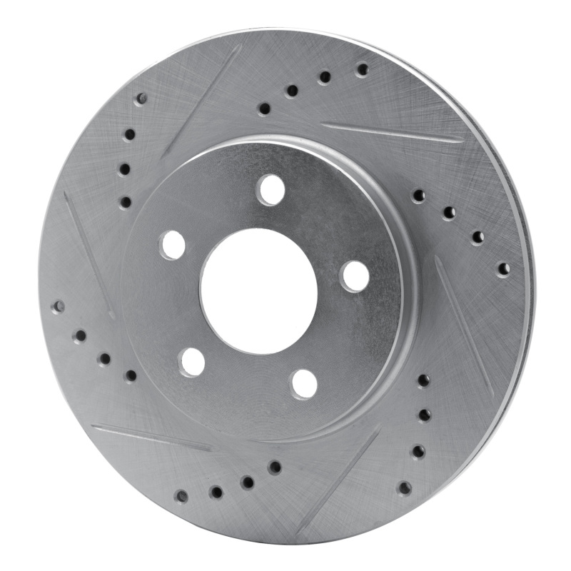 Picture of R1 95-99 Dodge Neon (USA/Canada) Front Left Drilled & Slotted Silver Brake Rotor