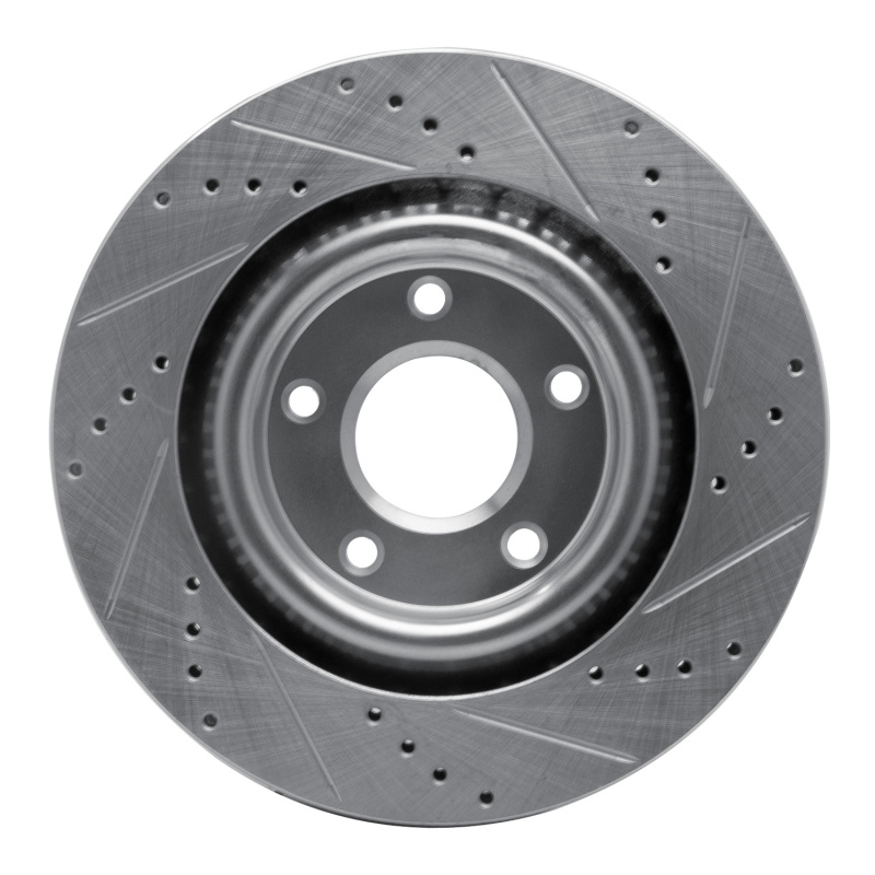 Picture of R1 98-04 Chrysler Concorde Front Left Drilled & Slotted Silver Brake Rotor