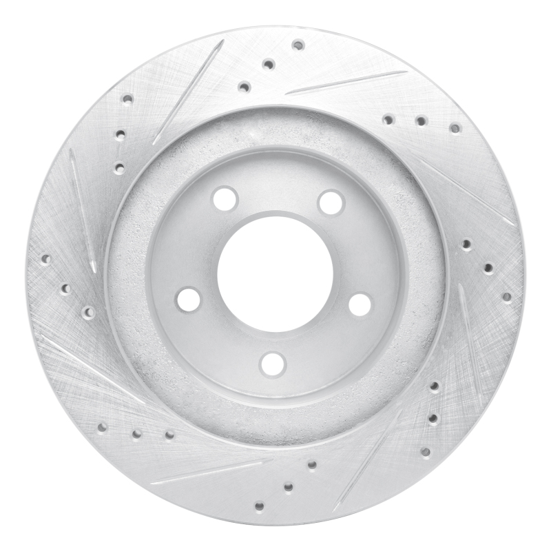 Picture of R1 98-04 Chrysler 300M Front Right Drilled & Slotted Silver Brake Rotor