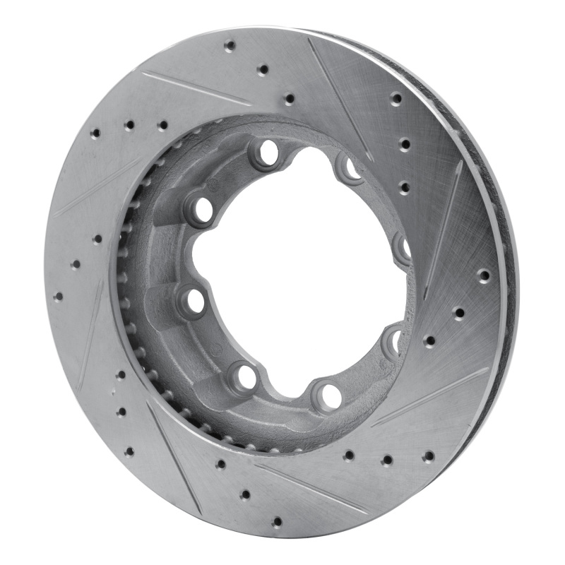 Picture of R1 88-00 Chevrolet Suburban 1500 Front Left Drilled & Slotted Silver Brake Rotor