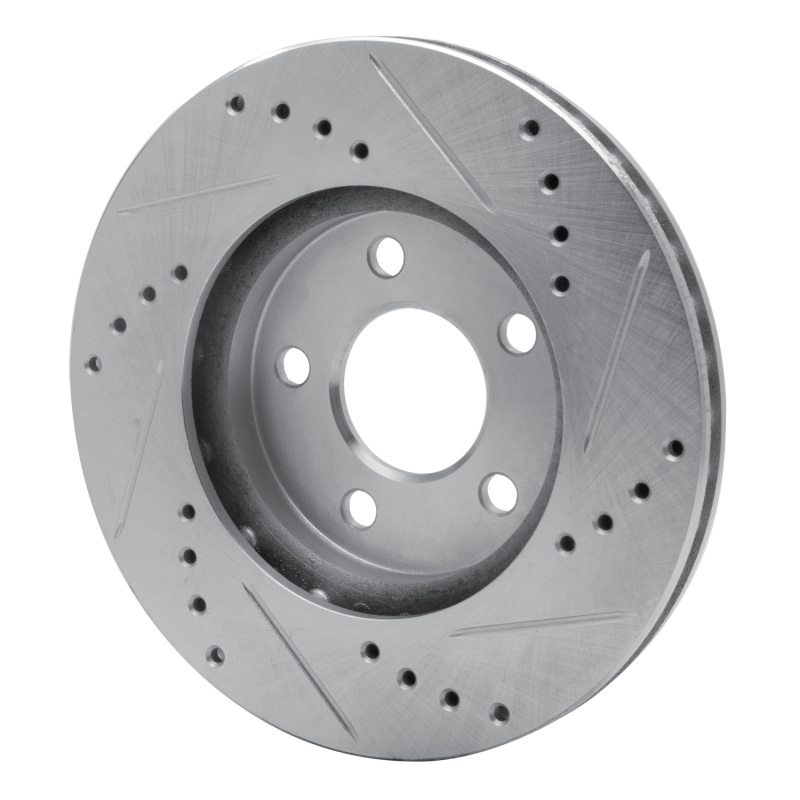 Picture of R1 95-99 Dodge Neon (USA/Canada) Front Left Drilled & Slotted Silver Brake Rotor