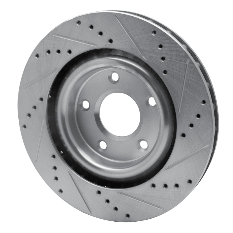 Picture of R1 98-04 Chrysler Concorde Front Left Drilled & Slotted Silver Brake Rotor