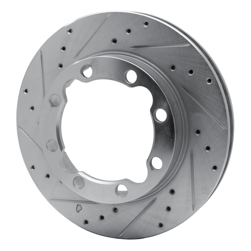 Picture of R1 88-00 Chevrolet Suburban 1500 Front Left Drilled & Slotted Silver Brake Rotor