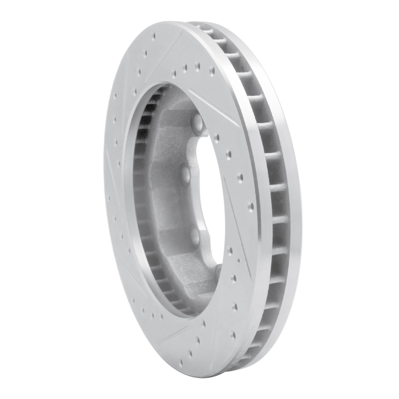 Picture of R1 92-00 Chevrolet K3500 Front Right Drilled & Slotted Silver Brake Rotor