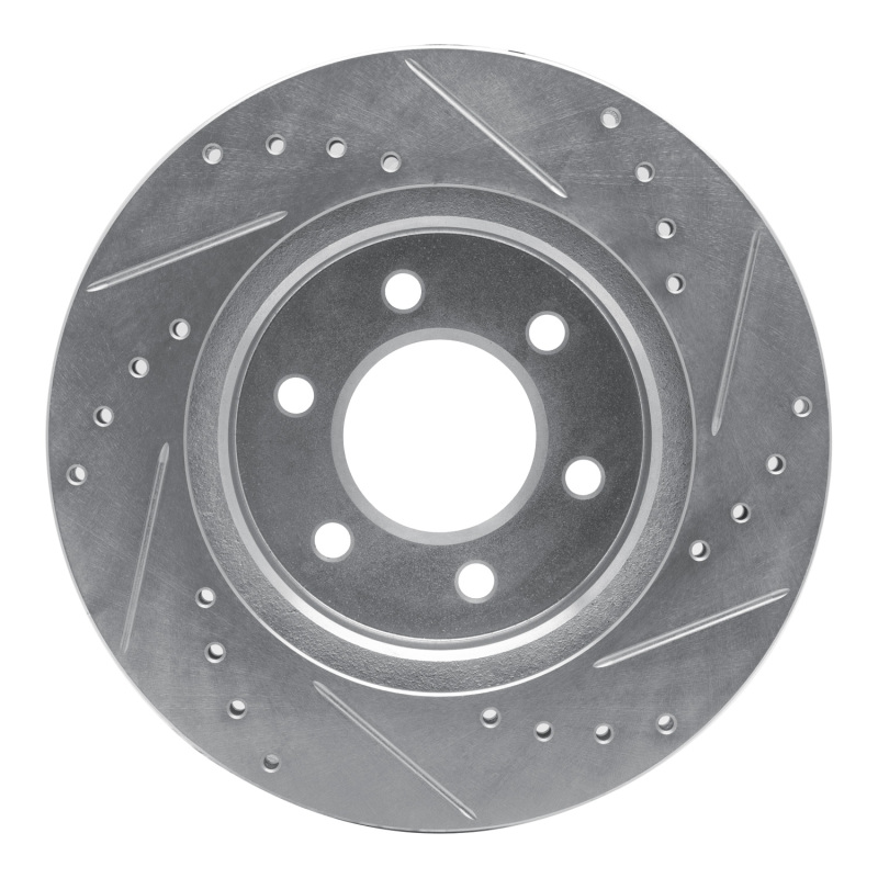 Picture of R1 91-96 Dodge Dakota 4WD Front Left Drilled & Slotted Silver Brake Rotor
