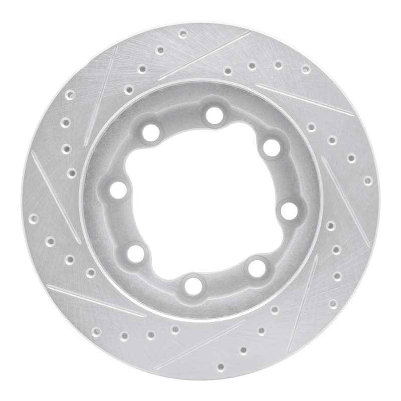 Picture of R1 92-00 Chevrolet K3500 Front Right Drilled & Slotted Silver Brake Rotor