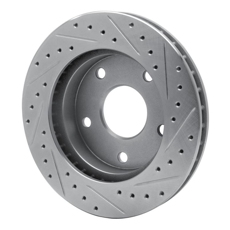 Picture of R1 94-99 Dodge Ram 1500 Pickup Front Left Drilled & Slotted Silver Brake Rotor