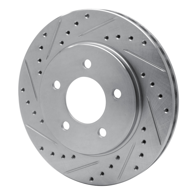 Picture of R1 91-02 Chrysler Grand Voyager Front Left Drilled & Slotted Silver Brake Rotor