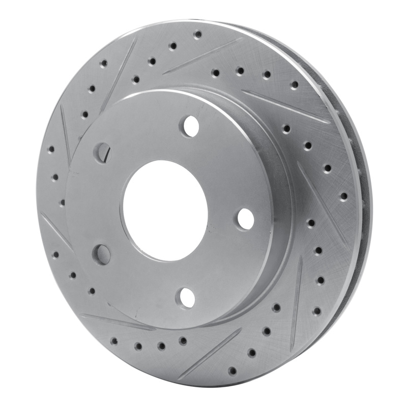 Picture of R1 94-99 Dodge Ram 1500 Pickup Front Left Drilled & Slotted Silver Brake Rotor